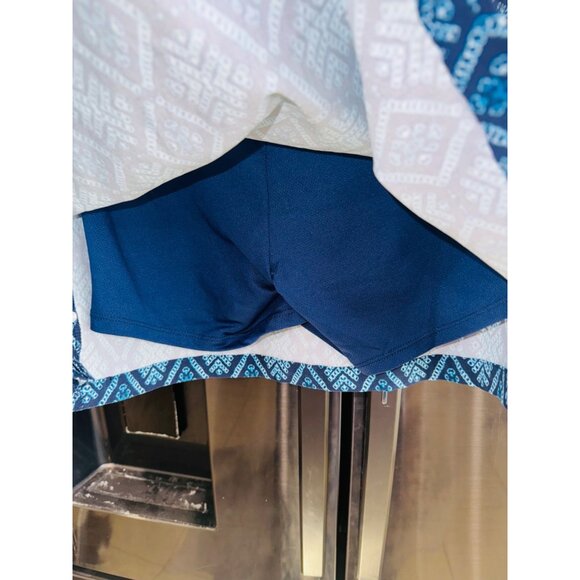 NWT Rafaella Mediterranean Blue Geometric Print Tennis Golf Skort 6 Athleisure - Picture 5 of 7